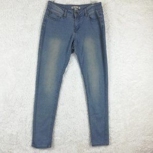 Vins Me Womens Jeans Skinny Denim Blue Light‎ Wash Mid Rise Stretch Juniors 5